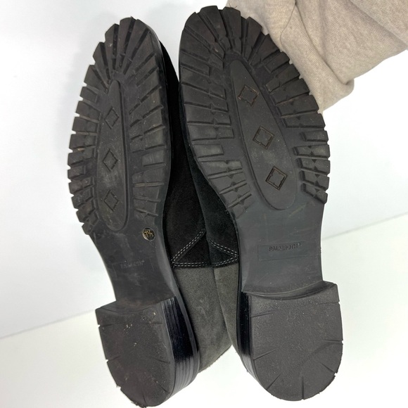 PALMROTH Women’s Sz 7.5 Suede Leather Booties Ankle Boots Two Tone Black & Grey - Picture 7 of 10